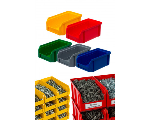 Пластиковый ящик Стелла-техник V-3-серый 342х207x143мм, 9,4 литра