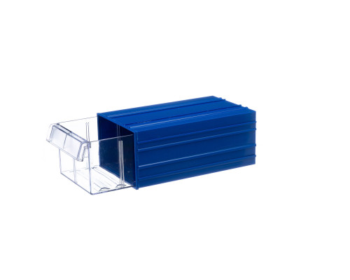 Пластиковый короб Стелла-техник С-2-синий-прозрачный 140х250х100мм