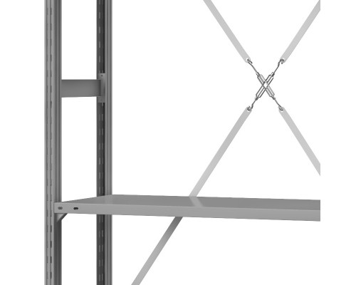 Стеллаж металлический ТСУ Универсал, 3000x760x400 мм. Полки: метал. 6 шт.