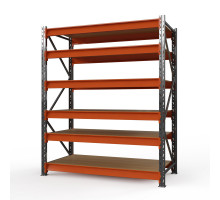Стеллаж металлический Оптима, 3500x1530x785 мм. Ярусы: 6 шт. фанера