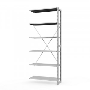 Секция приставная стеллажа металлического ТСУ Универсал, 3000x760x500 мм. Полки: метал. 6 шт.