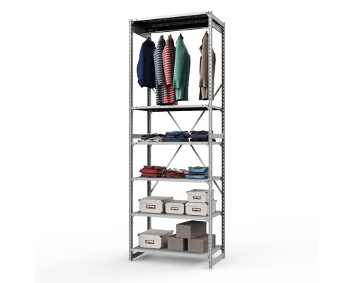 Стеллаж металлический ТСУ Универсал, 3000x1060x500 мм.Штанги: 1шт. Полки: метал. перф. 6 шт.