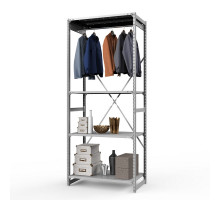 Стеллаж металлический ТСУ Универсал, 2500x1060x600 мм.Штанги: 1шт. Полки: метал. перф. 4 шт.