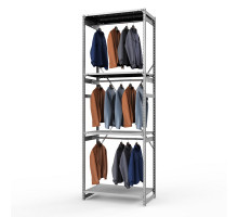 Стеллаж металлический ТСУ Универсал, 3000x1060x600 мм.Штанги: 3шт. Полки: метал. перф. 4 шт.