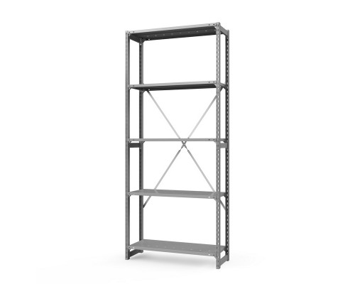 Стеллаж металлический ТСУ Универсал, 2500x760x600 мм. Полки: метал. перф. усил. 5 шт.