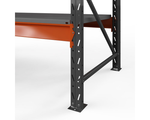 Стеллаж металлический Оптима, 3000x2500x785 мм. Ярусы: 3 шт. метал.