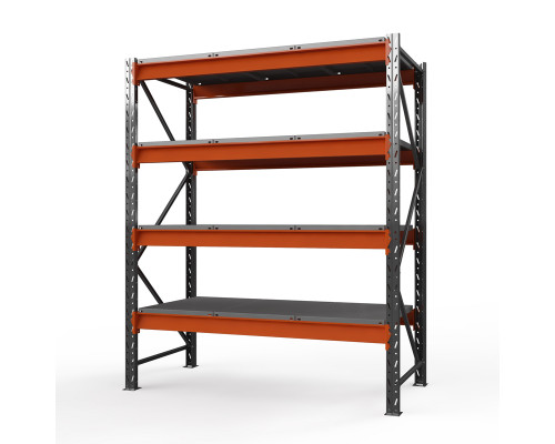 Стеллаж металлический Оптима, 4000x1250x785 мм. Ярусы: 4 шт. метал.