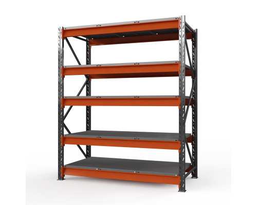 Стеллаж металлический Оптима, 2500x1530x785 мм. Ярусы: 5 шт. метал.