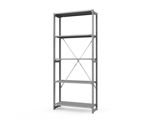 Стеллаж металлический ТСУ Универсал, 2500x760x300 мм. Полки: метал. 5 шт.